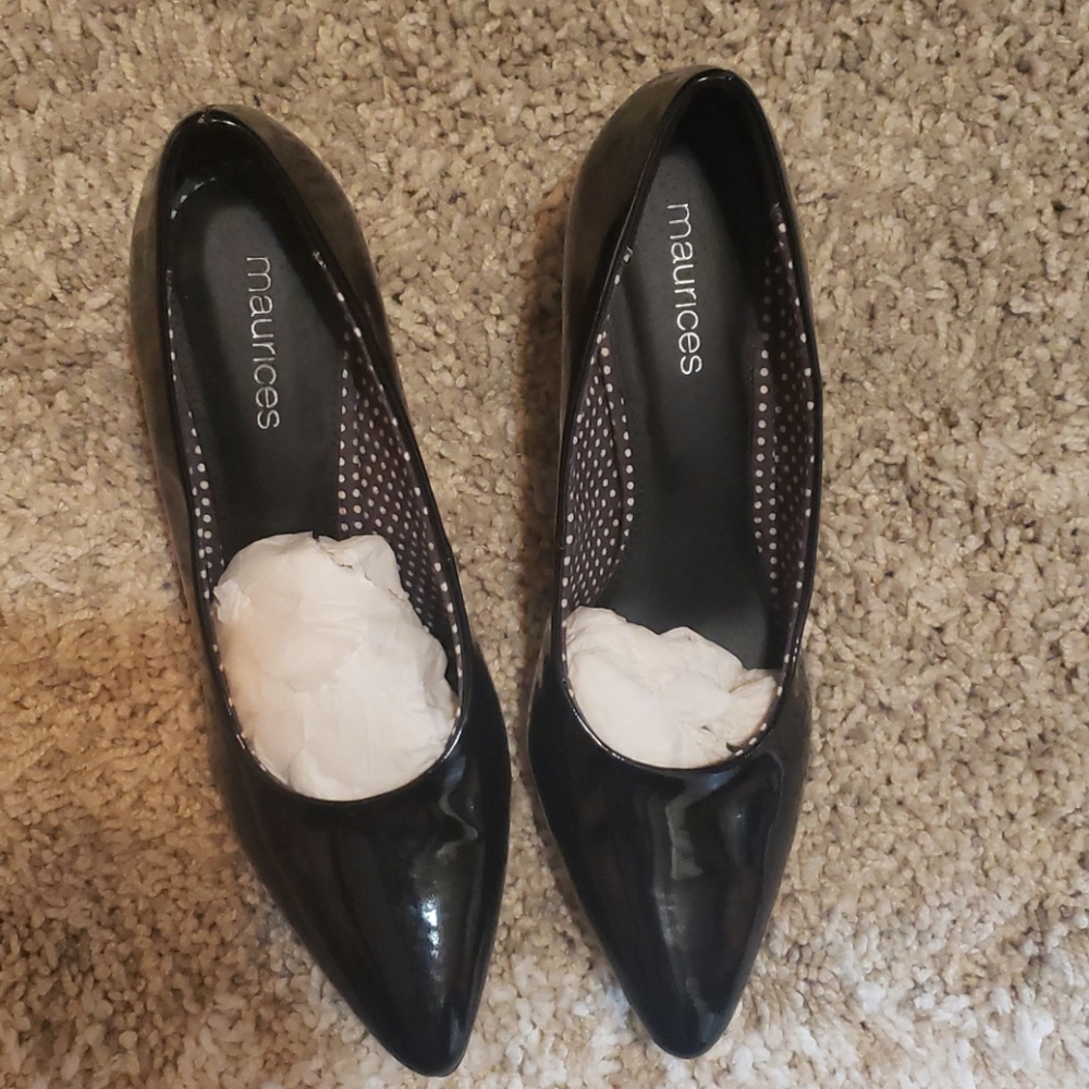 Maurice's Black Patent Heels sz 8 1/2